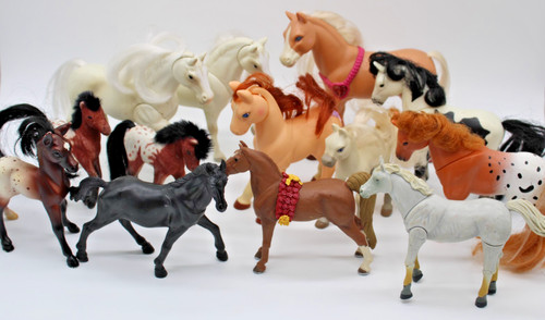 Vintage plastic toy horse - horse, lot